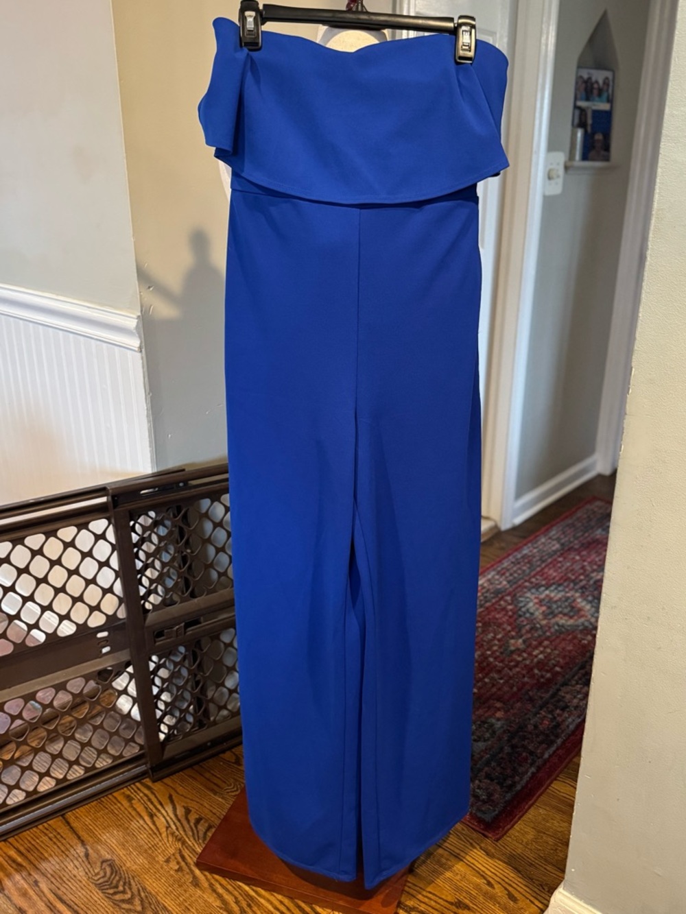 Strapless Wide-Leg Jumpsuit in Cobalt Blue